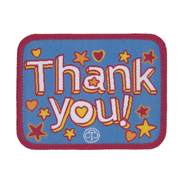 Thank you woven badge – Cannock Division Girlguiding